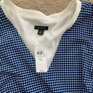 Ann Taylor dress - blue check sleeveless Size XL